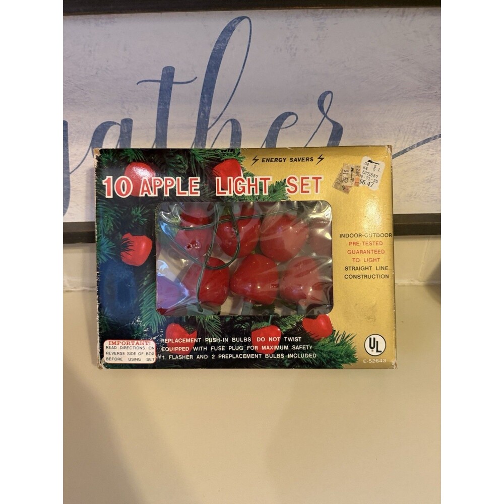 Apple Light Set Lot of 2 Boxes 10 Lights In Each Box Blinking Christmas Holiday